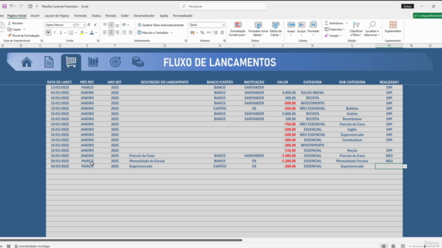 Curso de Excel com Foco em Finanças: Do Básico ao Dashboard – Screenshot 2