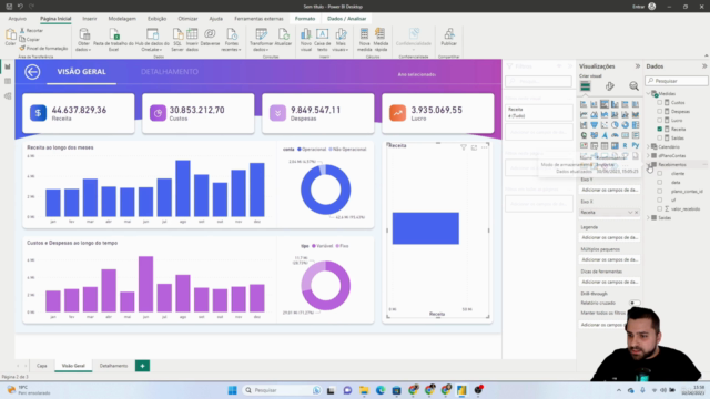 DASHBOARDS POWER BI - DRE + ANÁLISE FINANCEIRA COM MATERIAL – Screenshot 1