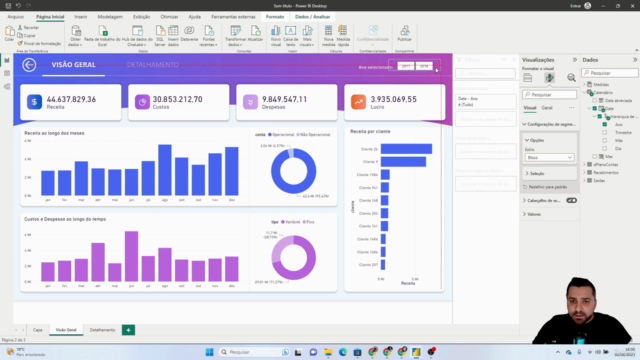 DASHBOARDS POWER BI - DRE + ANÁLISE FINANCEIRA COM MATERIAL – Screenshot 4