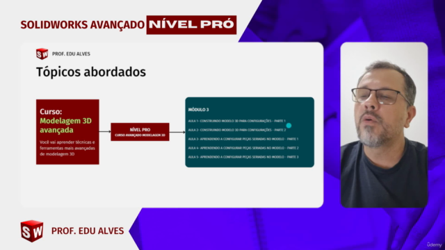 FORMAÇÃO SOLIDWORKS AVANÇADO DE MODELAGEM 3D - NÍVEL PRÓ – Screenshot 3