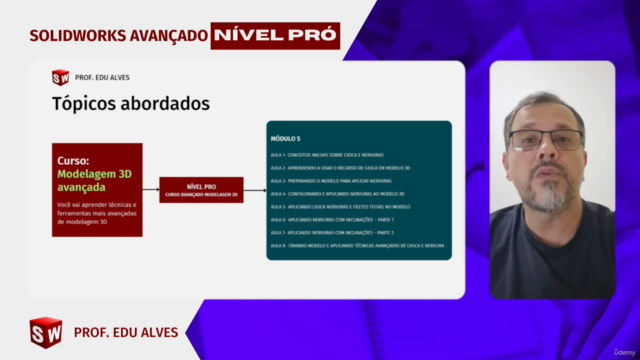 FORMAÇÃO SOLIDWORKS AVANÇADO DE MODELAGEM 3D - NÍVEL PRÓ – Screenshot 4
