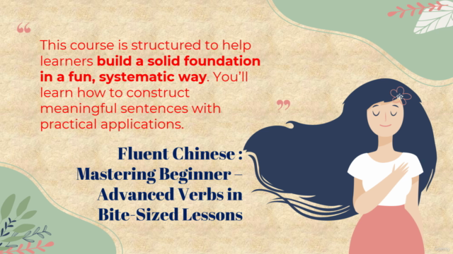 Beginner to Advanced Chinese Language Verbs & Sentences – Screenshot 1