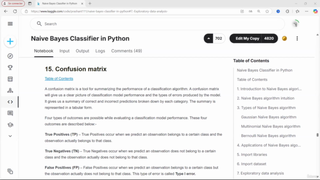 Machine Learning : Classificateur Naïf Bayésien en Python 4 – Screenshot 1
