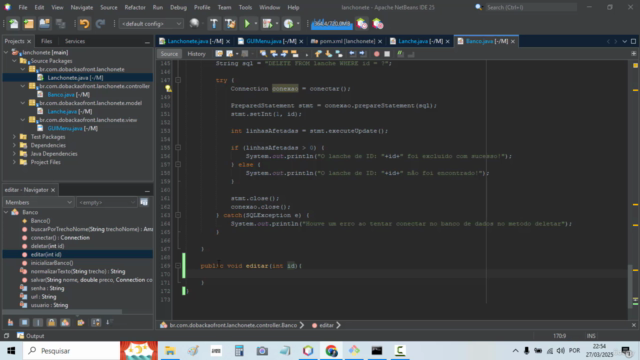 JAVA - Crie um Sistema de Lanchonete Full Stack (Back+Front) – Screenshot 1