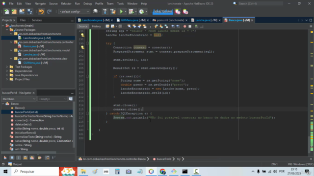 JAVA - Crie um Sistema de Lanchonete Full Stack (Back+Front) – Screenshot 3