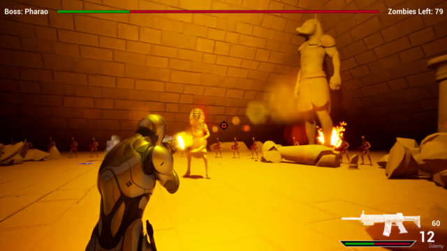 Unreal Engine 5.5 Blueprint Shooter: Zombies, Waffen, Boss – Screenshot 4