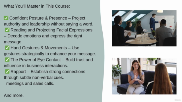 Non-Verbal Communication & Body Language Mastery for Leaders – Screenshot 2