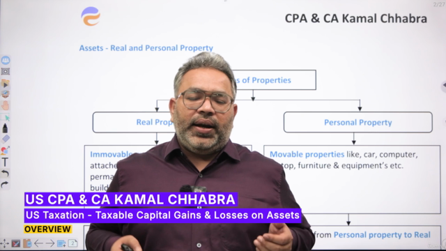 CPA EA Exam Prep: US Tax Preparation Capital Gains & Losses – Screenshot 1