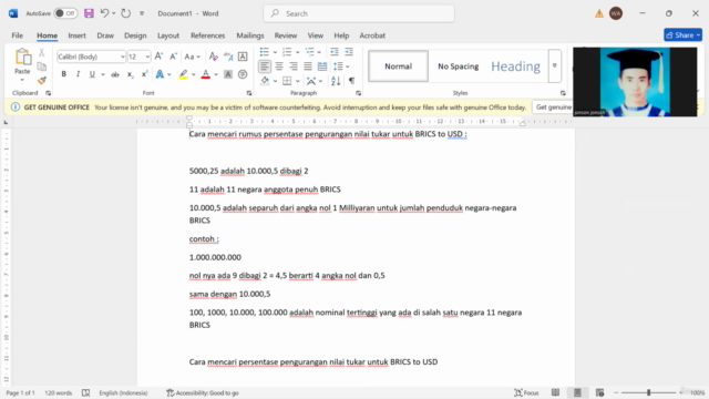 ILUSTRASI CARA MENGHITUNG PERSENTASE MATA UANG BRICS KE USD – Screenshot 1