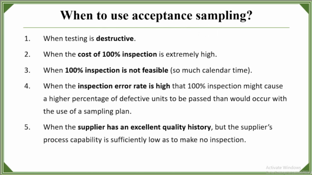 Acceptance Sampling – Screenshot 1