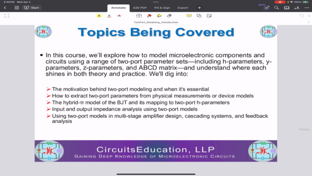 Microelectronics - Two-Port Models – Screenshot 3