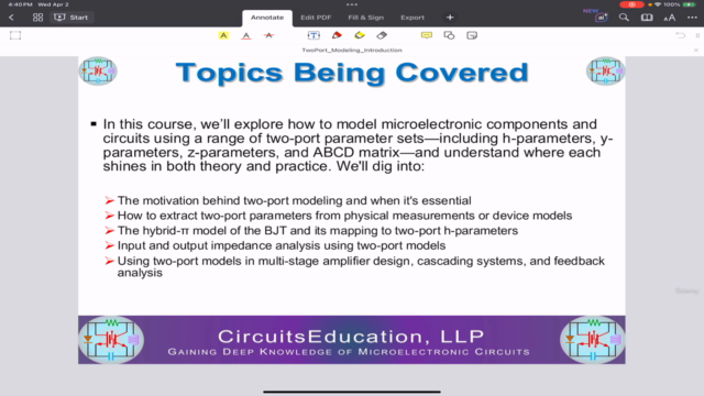 Microelectronics - Two-Port Models – Screenshot 4