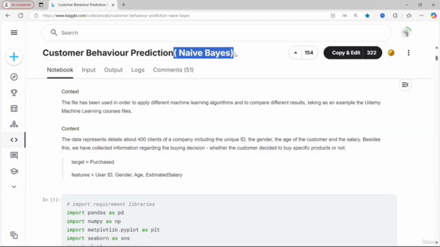 Customer Behavior Prediction using Naïve Bayes 2 – Screenshot 1