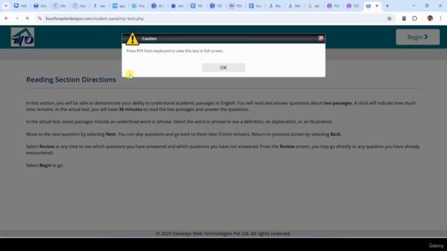 TOEFL Mock Tests | 40 Computerised Section Tests – Screenshot 1