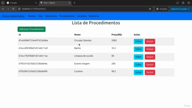 Sistema para Clínica Veterinária com React e Nodejs – Screenshot 3