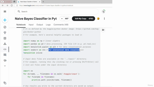 Machine Learning : Classificateur Naïf Bayésien avec Python – Screenshot 3