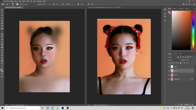 Chinese Female Portrait: Digital Painting for Beginners – Screenshot 3