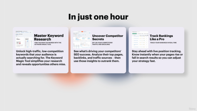 SEMRush ABCs: Master Keyword Research, Technical SEO & More – Screenshot 3