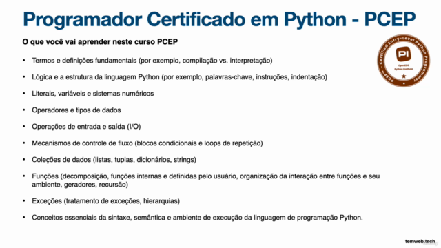 Programador Certificado em Python - PCEP – Screenshot 2