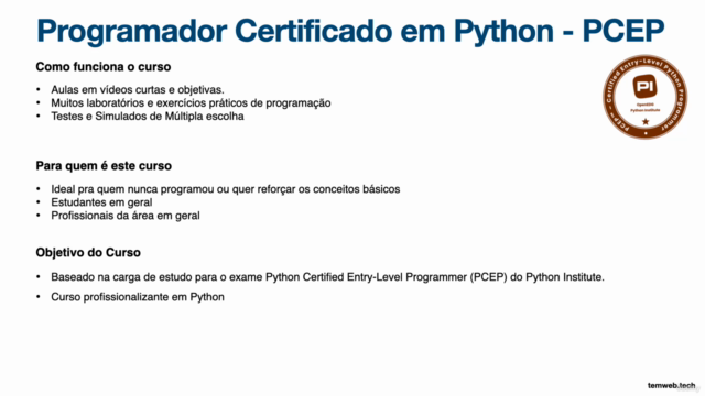 Programador Certificado em Python - PCEP – Screenshot 3