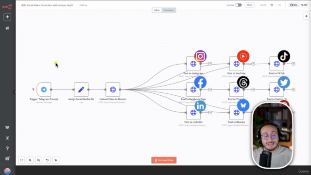 n8n : automatiser les posts vidéo sur tous les réseaux – Screenshot 2