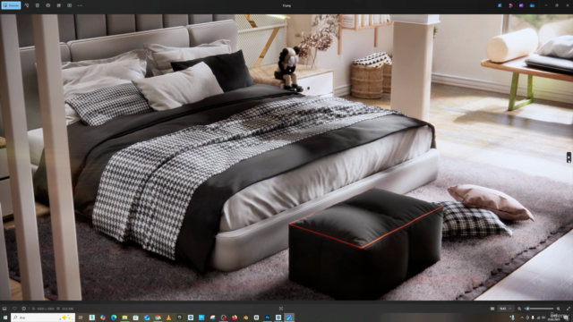 Render Interior Realista con Enscape 4.2: Dormitorio Paso – Screenshot 4