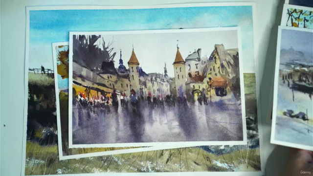 30 Days Of Loose Watercolors: Northern Europe & Beyond – Screenshot 1