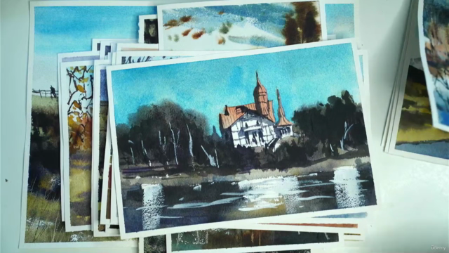 30 Days Of Loose Watercolors: Northern Europe & Beyond – Screenshot 4