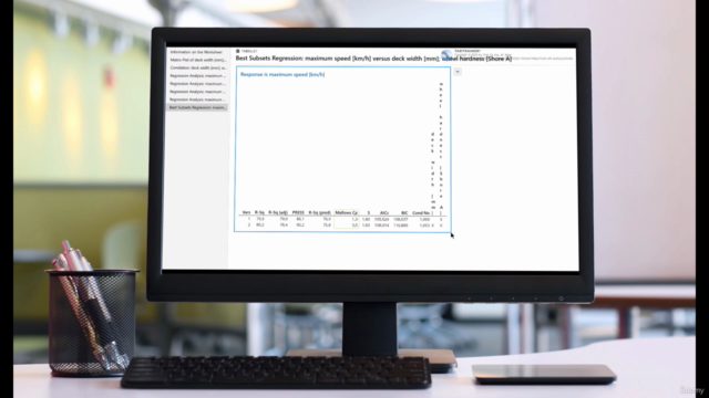 Multiple Regression in Minitab – Tabtrainer® Backward Guide – Screenshot 4