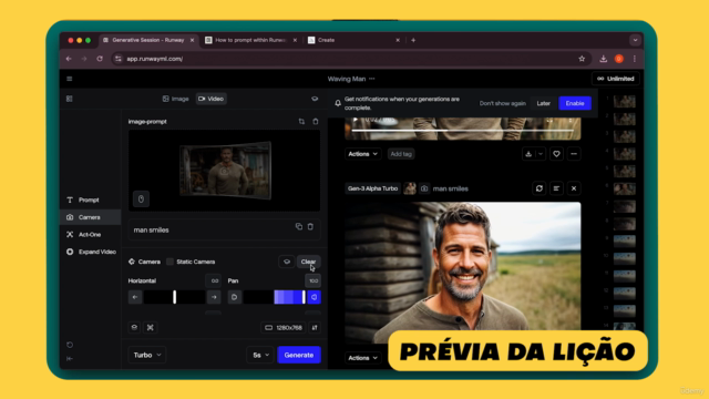 Runway ML: Criação de Vídeos com IA Generativa – Screenshot 4