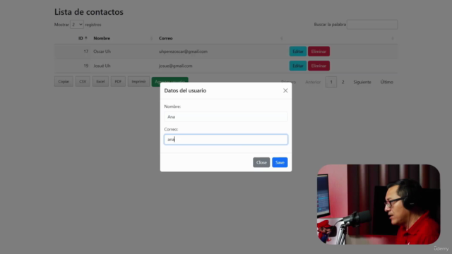 DataTables con PHP y MySQL – Screenshot 2