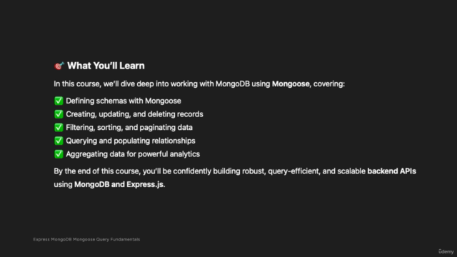 Express MongoDB Mongoose Query Fundamentals – Screenshot 2