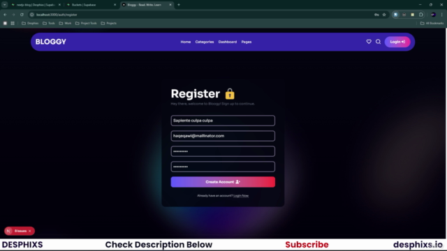 Next.js, Supabase and TailwindCSS: Full-stack Blogging App – Screenshot 3