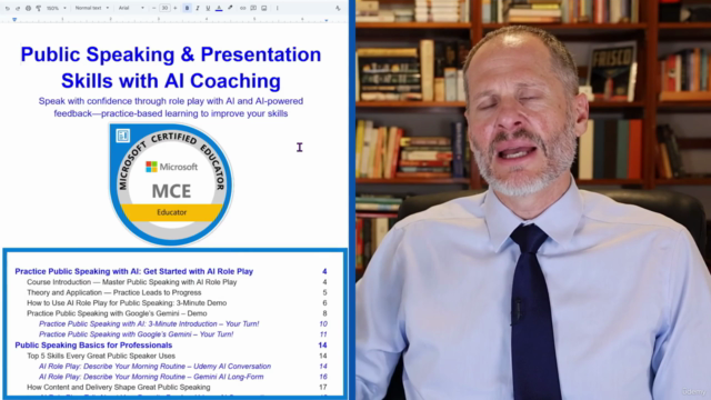 Public Speaking und Präsentationsfähigkeiten mit KI-Coaching – Screenshot 1