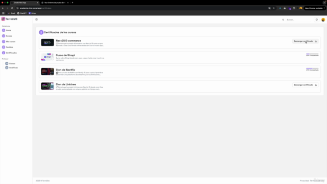 Next.js 15 y Stripe | Crea tu plataforma de cursos online – Screenshot 2