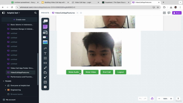 Building Video Call App with Javascript, Supabase and WebRTC – Screenshot 2