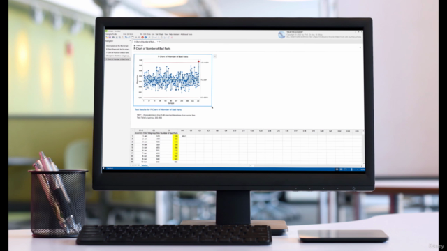 P Chart & Laney P' Chart Analysis in Minitab – Tabtrainer® – Screenshot 4
