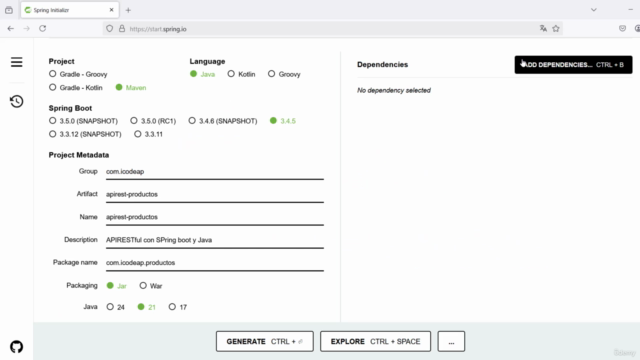 Crea tu primera API RESTful con Spring Boot, JPA y MySQL – Screenshot 1
