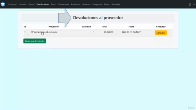 Desarrolla un sistema de control de inventarios con MVC – Screenshot 4