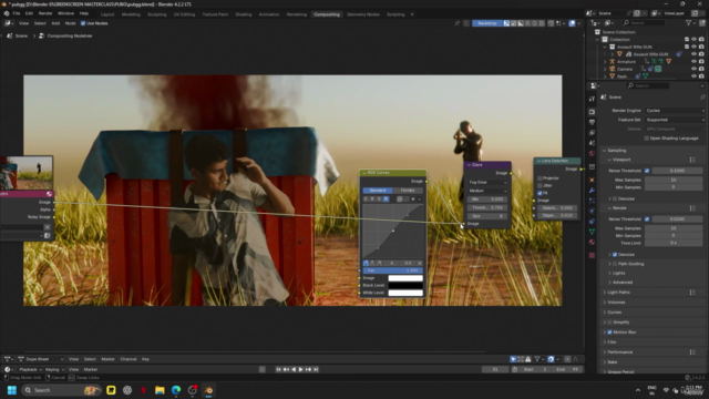 VFX Compositing in Blender: Game-Inspired Green Screen FX – Screenshot 4