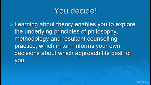 Theoretical Approaches to Counselling. – Screenshot 1