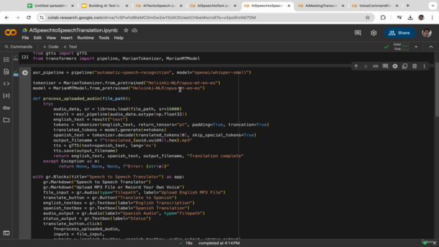 Building AI Text to Speech & Speech to Text with Python – Screenshot 2