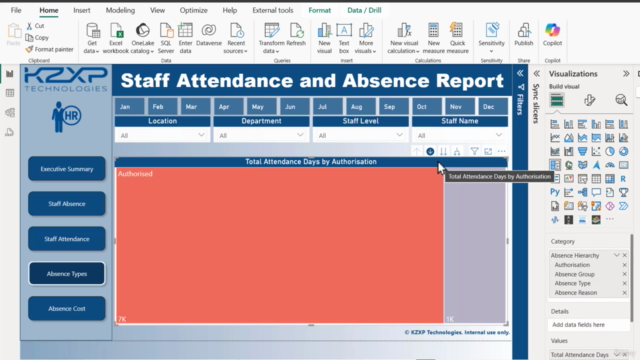 Power BI in the Workplace Part 1a: HR - Attendance & Absence – Screenshot 4