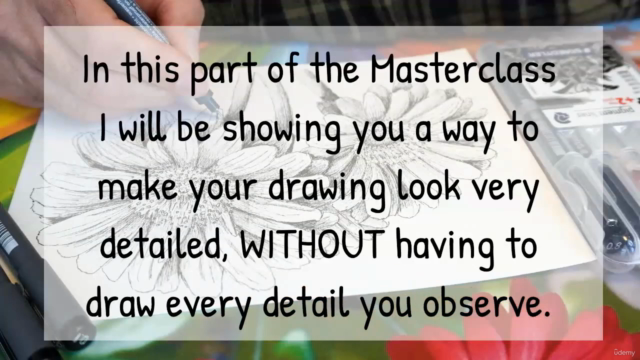 MasterClass Drawing Flowers with a Pen and a bit of Graphite – Screenshot 4