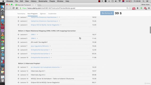 JPA ve Hibernate Framework – Screenshot 2