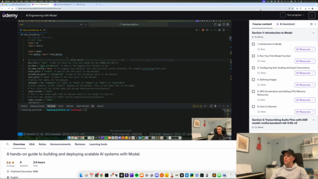 AI Engineering with Modal – Screenshot 2