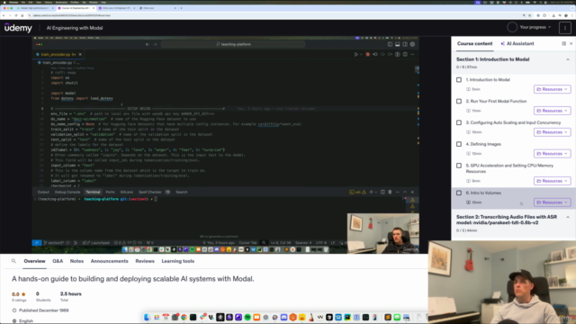 AI Engineering with Modal – Screenshot 3