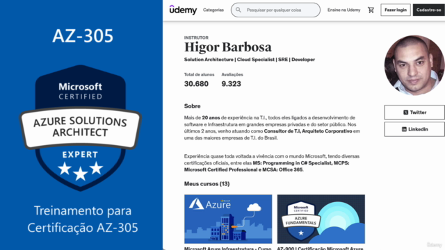 AZ-305 | Projetando Soluções de Infraestrutura do Azure 2025 – Screenshot 1