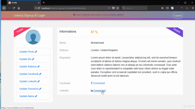 Advanced PHP Ajax Registration & Login Form – Screenshot 4