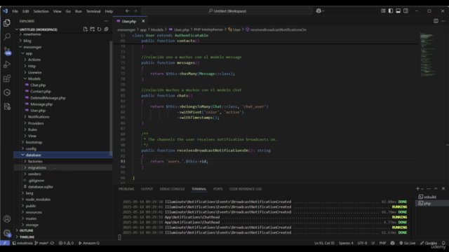 Aprende Laravel Websockets y crea un chat en tiempo real – Screenshot 2